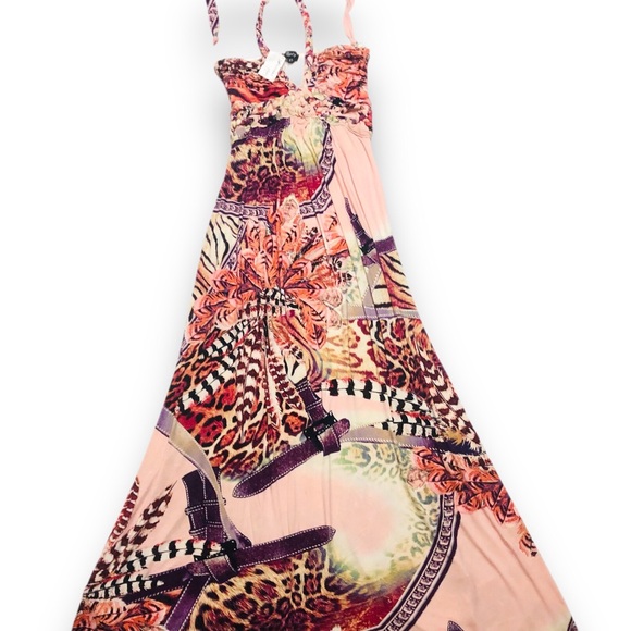 Sky Dresses & Skirts - Sky Pink and Red Sleeveless Spaghetti Strap Sundress